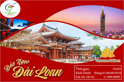 TOUR ĐÀI LOAN HÈ 2018 BAY VIETNAM AIRLINE